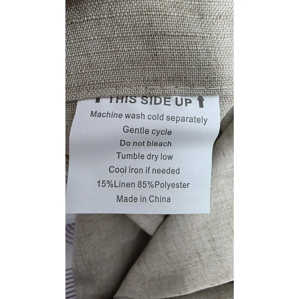 Taupe Linen Blend Curtains 90